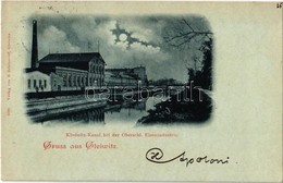 T2 1898 Gliwice, Gleiwitz; Klodnitz-Kanal Bei Der Oberschl. Eisenindustrie / Klodnica River, Upper Silesian Iron Industr - Non Classés