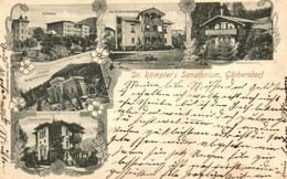 T2/T3 1900 Sokolowsko, Görbersdorf; Kurhaus, Douche & Bäder, Burg Friedenstein, Villa Für Reconvalescenten, Schweizerhäu - Non Classés
