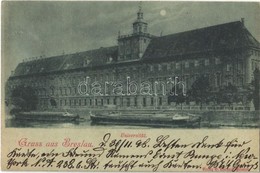 T2 1899 Wroclaw, Breslau; Universität / University At Night - Non Classés