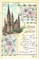 T2/T3 1899 Berlin, Kaiser Wilhelm Gedächtsniskirche / Church. W. Hagelberg Art Nouveau, Floral, Litho - Zonder Classificatie