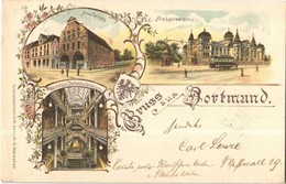 T2/T3 1898 Dortmund, Altes Rathaus, Fredenbaum, Waarenhaus Biermann & Heinemann / Old Town Hall, Tram, Shop Interior. Ku - Sin Clasificación