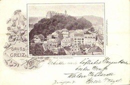 T2/T3 1898 Greiz, Blick Vom Kirchturm, Waarenhaus Heinrich Tietz. Kunstanstalt Löffler & Co. / View From Church Tower, S - Ohne Zuordnung