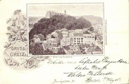 T2/T3 1898 Greiz, Blick Vom Kirchturm, Waarenhaus Heinrich Tietz. Kunstanstalt Löffler & Co. / View From Church Tower, S - Zonder Classificatie