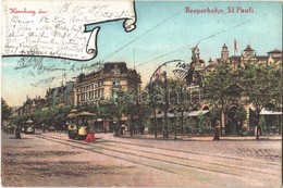 T2 1899 Hamburg, Reeperbahn St. Pauli / Tram. Litho - Unclassified