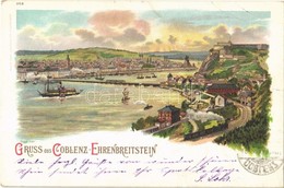 T2/T3 1900 Koblenz, Coblenz-Ehrenbreitstein, Lokomotive / Locomotive Litho (EK) - Non Classés