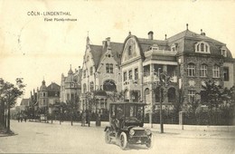 T2/T3 1908 Köln, Cöln, Cologne; Lindenthal, Fürst Pücklerstrasse / Street View With Automobile, Villas  (EK) - Non Classés