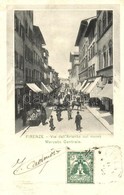 T2 Firenze, Florence; Via Dell'Ariento Col Nuovo Mercato Centrale / Street View With Central Market. TCV Card - Unclassified