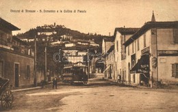 ** T1 Firenze, Florence; S. Domentico E La Collina Di Fiesole, Pizzicheria / Street View With Tram Line 7 And Pizzeria - Non Classés