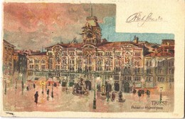 T2 1901 Trieste, Trieszt; Palazzo Municipale / Town Hall. Litho - Ohne Zuordnung