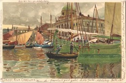T1/T2 1900 Trieste, Trieszt; Rova Varciotta / Port, Ships. Kuenstlerpostkarte No. 1126 Von Ottmar Zieher, Litho S: Raoul - Ohne Zuordnung
