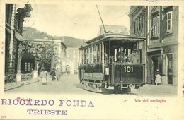 T2 1901 Trieste, Trieszt; Via Del Orologio / Street With Tram - Zonder Classificatie