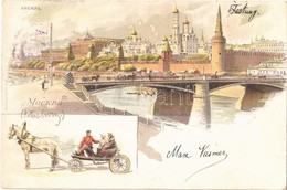 T2 1898 (Vorläufer!) Moscow, Kremlin, Troika. Litho - Sin Clasificación