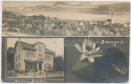 T3 1922 Seengen, Hs. Meier-Hegnauer Bazar / Bazar Shop, Floral (r) - Ohne Zuordnung