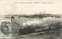 * T2 Dakar, Travaux De Port / Port Works With Locomotive - Non Classés
