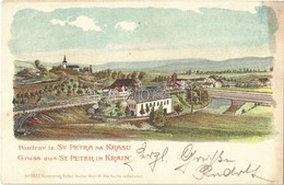 T2 1900 Pivka, St. Petra Na Krasu, San Pietro Del Carso, St. Peter In Krain; Kunstverlag Rafael Neuber No. 1022. Litho - Non Classés