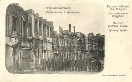 ** T1 Buchach, Buczacz; Während Des Krieges, Der Verbrannte Ringplatz / During The War, The Burnt Down Main Square, Ruin - Unclassified