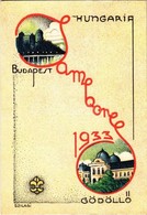 * T2 1933 Budapest-Gödöllő, Cserkész Jamboree. Kiadja A Magyar Cserkészszövetség / Hungarian Scout Jamboree Art Postcard - Ohne Zuordnung