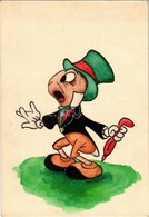 * T2 1941 Pinokkió - Tücsök Tihamér. Saját Kézzel Rajzolt Művészlap / Pinocchio - Jiminy Cricket. Hungarian Hand-drawn D - Ohne Zuordnung