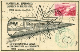 T2/T3 1948 Paris, Filatelista Kaj Esperantista Ekspozicio De Fervojistoj / Exposition Philatelique Et Esperantiste Des C - Ohne Zuordnung