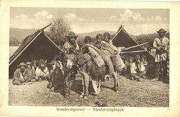 ** T2/T3 Vándor Cigányok. Nr. 436. Kunstanstalt Jos. Drotleff, Hermannstadt 1917. / Wanderzigeuner / Gypsy Camp, Folklor - Zonder Classificatie