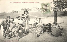 * T1/T2 Cochinchina, Barbiers Et Cureurs D'oreilles / Vietnamese Folklore, Barbers And Ear Pickers - Ohne Zuordnung