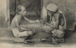 ** T1 Pondicherry, Puducherry; Barbier Manicure Et Pédicure / Indian Folklore, Manicure & Pedicure Barber - Non Classés