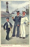 ** T2/T3 Der Zukünftige Admiral. K.u.K. Kriegsmarine / Austro-Hungarian Navy Humour Art Postcard, Mariners And Admiral.  - Ohne Zuordnung