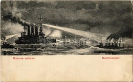 T2/T3 1910 Manovre Notturne / Nachtmanöver. Schlachtschiff Eh. Friedrich, Torpedoboot / Osztrák-Magyar Haditengerészet S - Non Classés