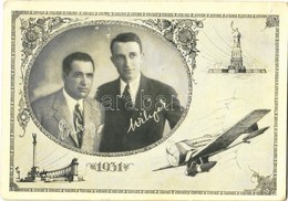 T3 1931 Endresz György és Wilczek (Magyar) Sándor 'Justice For Hungary' óceánrepülésének Emlékére / Hungarian Pilots, Me - Non Classés
