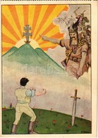 T2 Az ősi Kardot Forgasd Meg újra S Mit Megszereztünk, Még Tied Lehet!  / Hungarian Irredenta Art Postcard S: László D.  - Non Classés