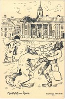 ** T1 Marktplatz Von Rawa. Genehmigt 3. XI. / Jewish Men Fighting In Rava-Ruska. Judaica Humour S: Schellmann - Ohne Zuordnung