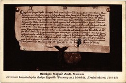 ** T2 Országos Magyar Zsidó Múzeum. Fredman Kamaraispán Eladja Sygarth Birtokát. Eredeti Oklevél 1280-ból / Fredman (mas - Ohne Zuordnung