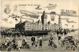 T2 1913 Hajmáskér 100 év Múlva, Zeppelin Körforgalom A Parancsnoksági épülettel. Szélessy Mihály Kiadása / Hajmáskor In  - Non Classés