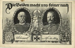 ** T2/T3 Die Beiden Macht Uns Keiner Nach / Bismarck And Hindenburg. German WWI Military Propaganda, Art Nouveau S: Fr.  - Non Classificati