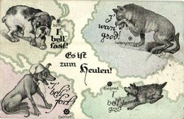 T2/T3 Es Ist Zum Heulen! / Belfast, Iwangorod, Belfort, Belgrad. WWI Military Satire With The Dogs Of Britain, France, S - Ohne Zuordnung
