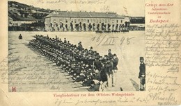 T2/T3 1898 (Vorläufer!) Budapest II. Lipótmező, Hidegkúti út. Cs. és Kir. Gyalogsági Hadapród Iskola, Tüzelés, Lőgyakorl - Ohne Zuordnung