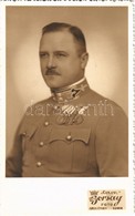 * T1/T2 1937 Magyar Katonatiszt Kitüntetésekkel. Color Borsay Foto / Hungarian Military Officer With Medals. Photo - Non Classés