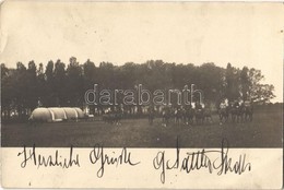 T2/T3 1905 Hajmáskér, Katonai Ballon M98 és Lovaskatonák Gyakorlat Közben / K.u.K. (Austro-Hungarian) Military Observati - Non Classés