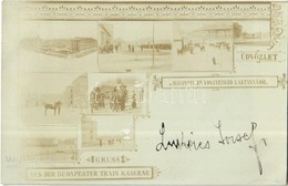 T2 1899 Budapest, Üdvözlet A Budapesti II.-ik Vonatezred Laktanyájából, Katonák / Gruss Aus Der Budapester Train Kaserne - Ohne Zuordnung