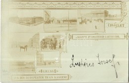 T2 1899 Budapest, Üdvözlet A Budapesti II.-ik Vonatezred Laktanyájából, Katonák / Gruss Aus Der Budapester Train Kaserne - Non Classificati