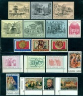 Vatican 1975 Water Fountains,El Greco,Platina,Library,Gilded Glass,YEAR SET,MNH - Colecciones