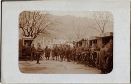 T2/T3 1917 Austro-Hungarian Motor Convoy Soldiers With AutomobileS. Photo + 'K.u.K. Kraftwagenkolonne Nr. 35.' (EK) - Unclassified