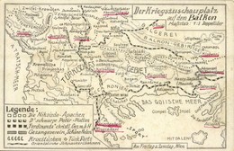 T2/T3 1912 Der Kriegszuschauplatz Auf Dem Balkon. Am Freitag & Samstag, Wien / The Theater Of War On The Balkan. B.K.W.I - Non Classés