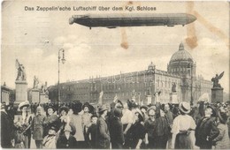 T2/T3 1909 Berlin, Das Zeppelin'sche Luftschiff über Dem Kgl. Schloss / Zeppelin Airship. Montage (EK) - Zonder Classificatie