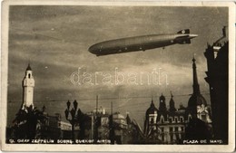 * T2 1934 Graf Zeppelin Sobre Buenos Aires, Plaza De Mayo / Graf Zeppelin Airship Over Buenos Aires. Photo - Ohne Zuordnung