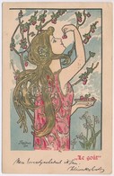 T2/T3 1901 Le Gout / Four Senses: Taste. Polish Art Nouveau Postcard S: Kieszkow S: Kieszkow - Ohne Zuordnung