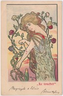 T2 1901 Le Toucher / Four Senses: Touch. Polish Art Nouveau Postcard S: Kieszkow - Non Classés