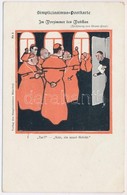 ** T2 In Vorzimmer Des Vatikan: -Tot? - Nein, Ein Neues Gedicht. Simplicissimus-Postkarte No. 5. S: Bruno Paul - Zonder Classificatie