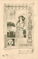 T2 1899 Arachne. F.A. Ackermann Künstlerpostkarte No. 218. Art Nouveau S: Koloman Moser - Ohne Zuordnung