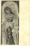 ** T2/T3 Art Nouveau Lady. Série 950. Clément, Tournier & Cie. Geneve S: Mary Golay (fl) - Ohne Zuordnung